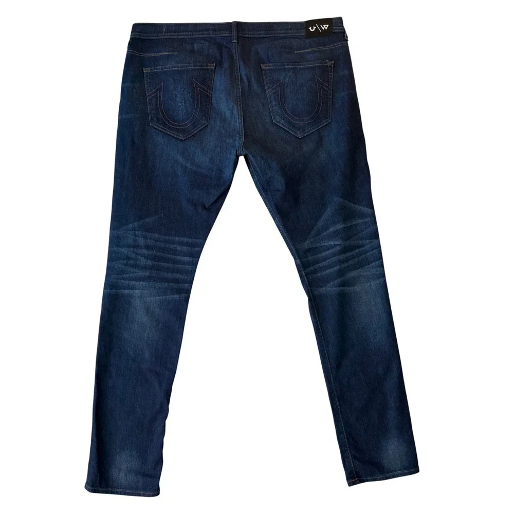 True Religion Rocco x Russell Westbrook Mens 44 Blue Relaxed Skinny Jeans